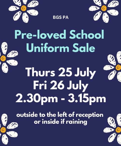 Pre-loved Uniform Sales ~ July 2024